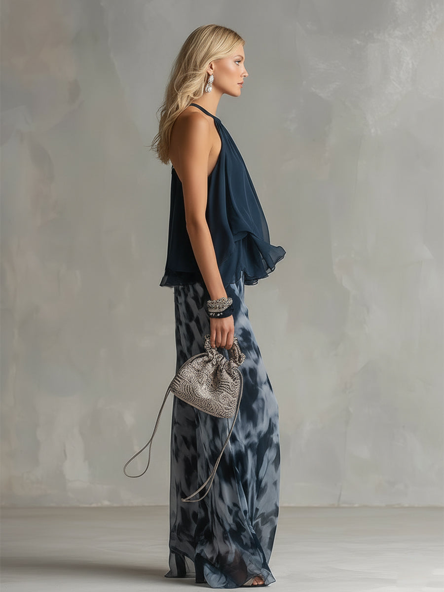 LÍADÁIN | ELEGANT CHIFFON TROUSER SET