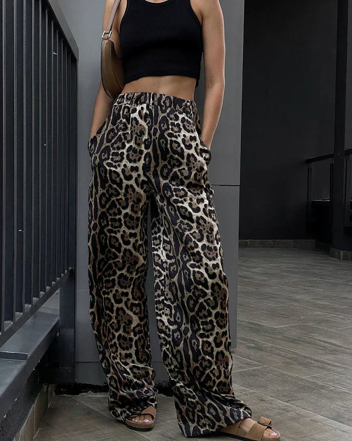 Emma & Lilly | Wide Leopard Trousers