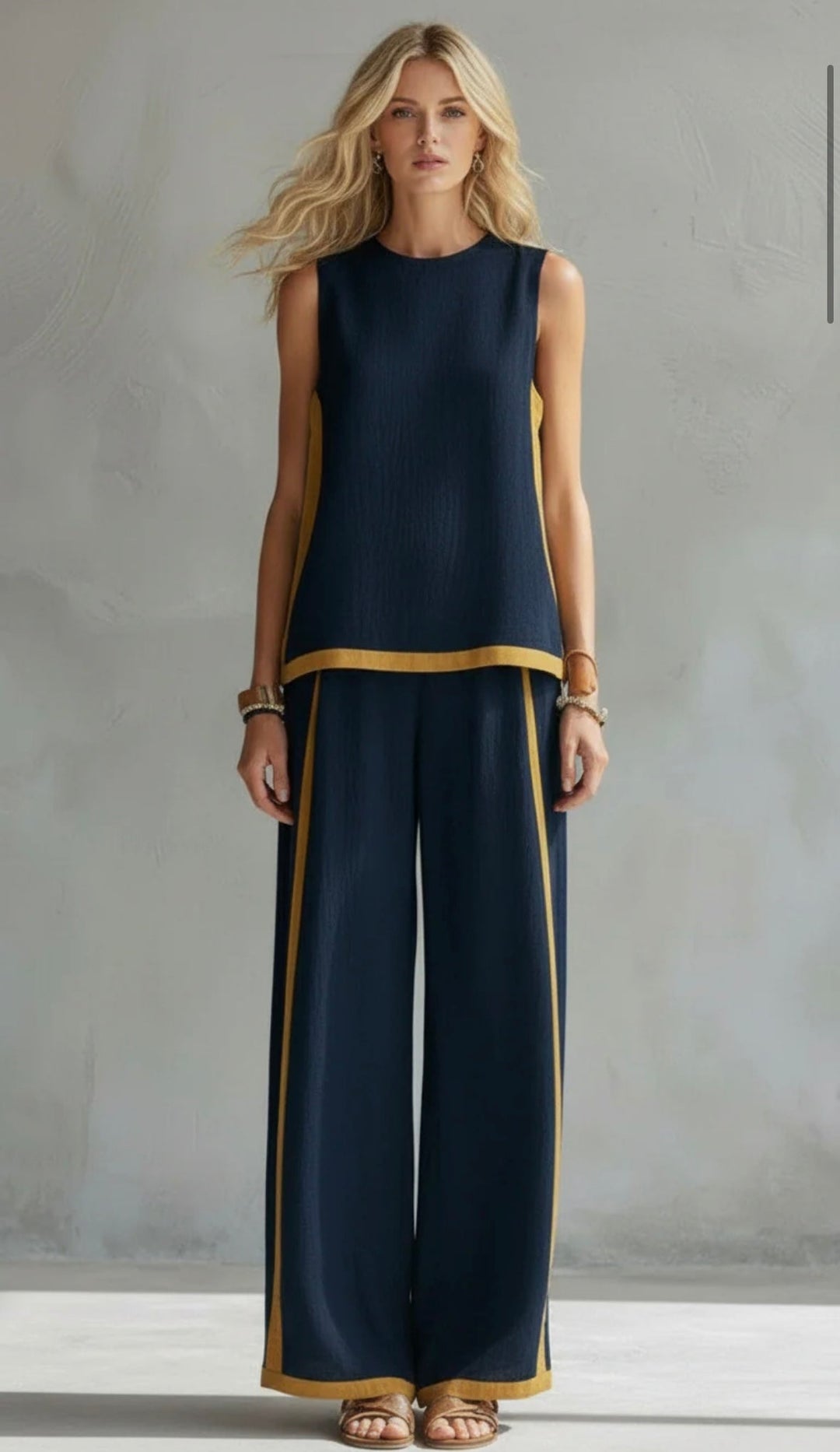 LAOISE | ELEGANT LINEN BLEND TROUSER SET