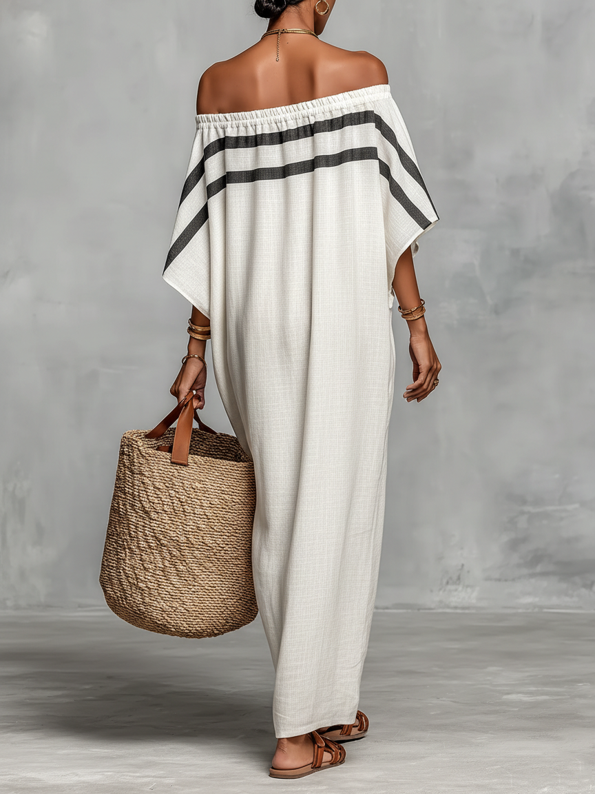 FAOBHRA | RELAXED LINEN BLEND MAXI DRESS