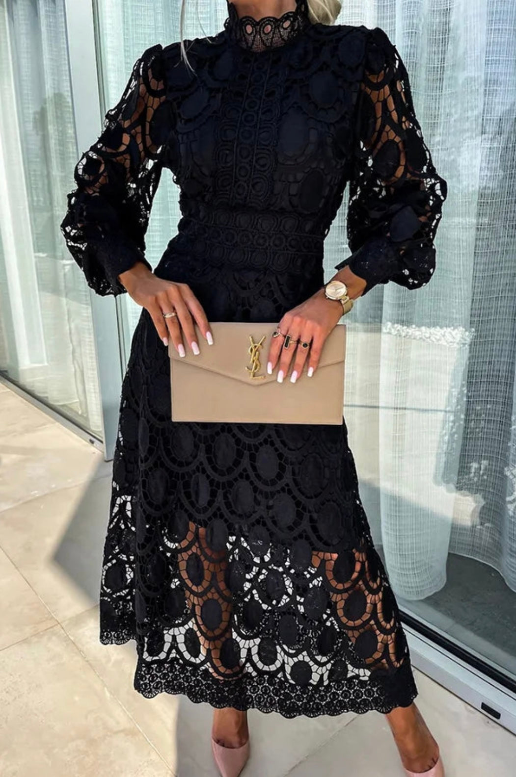 ORLA | ELEGANT LACE MIDI DRESS