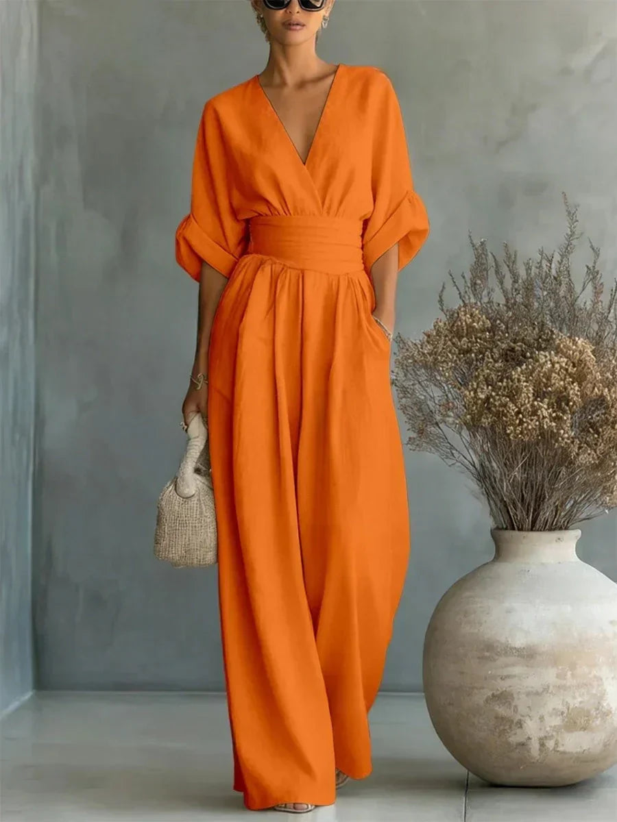 DEOIRFHÍN | ELEGANT WIDE-LEG SUMMER JUMPSUIT