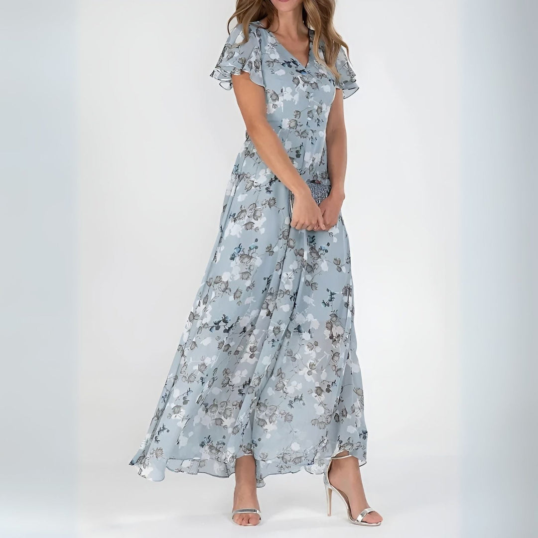 AILLENN | FLOWING WAIST-FLATTERING MAXI DRESS