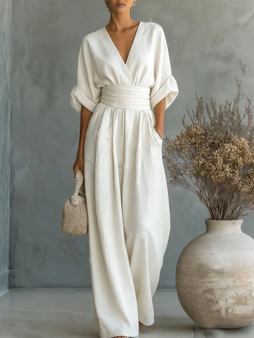 DEOIRFHÍN | ELEGANT WIDE-LEG SUMMER JUMPSUIT