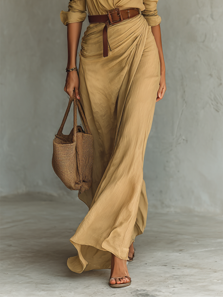 CAOIMHSEACH | TAILORED COLLAR MAXI SHIRT DRESS