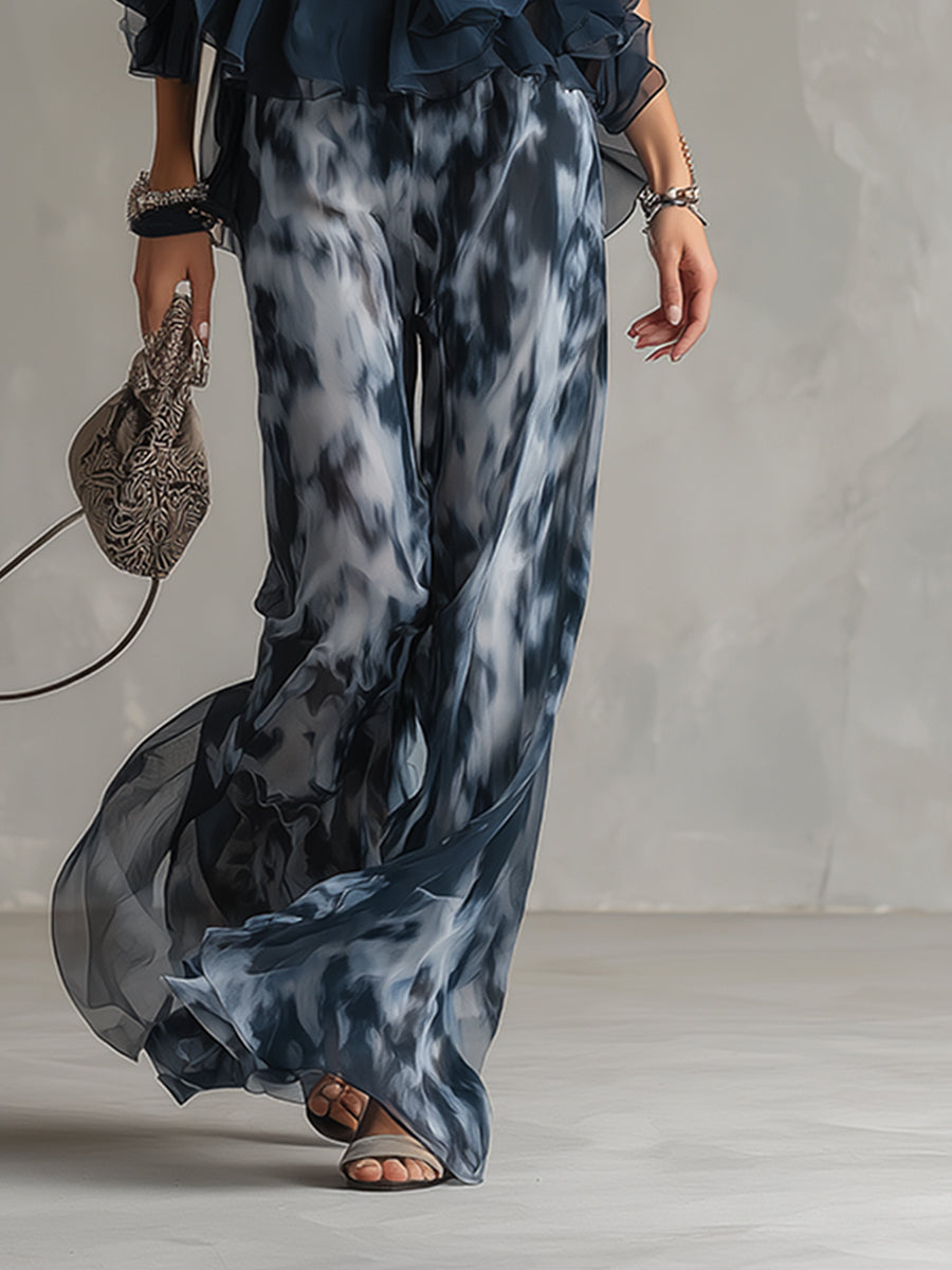 LÍADÁIN | ELEGANT CHIFFON TROUSER SET