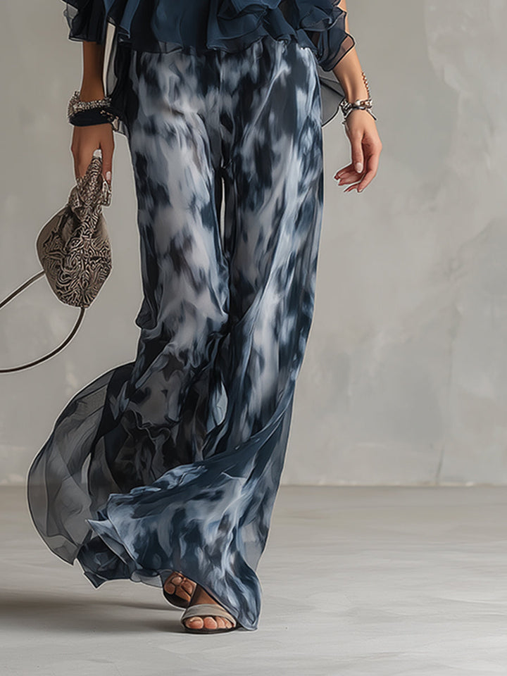 LÍADÁIN | ELEGANT CHIFFON TROUSER SET