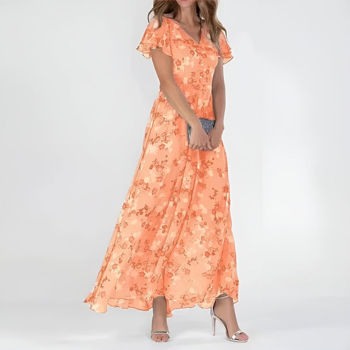 AILLENN | FLOWING WAIST-FLATTERING MAXI DRESS