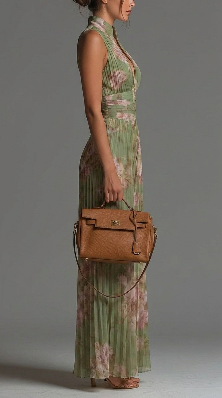 AILEANN | FLORAL PLEATED CHIFFON JUMPSUIT